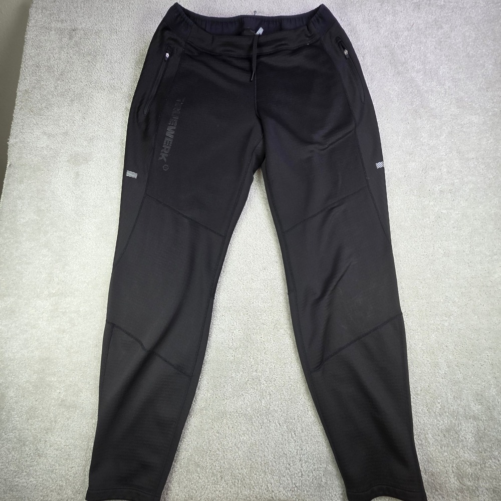 Truewerk Transit Joggers Mens XL Long Black Grid Fleece Lined Technical Utility